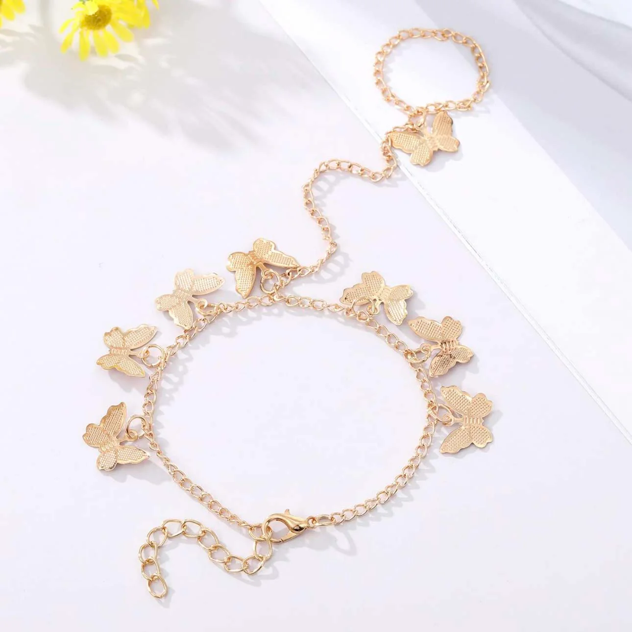 Butterflies Ring Cum Bracelet - Image 4
