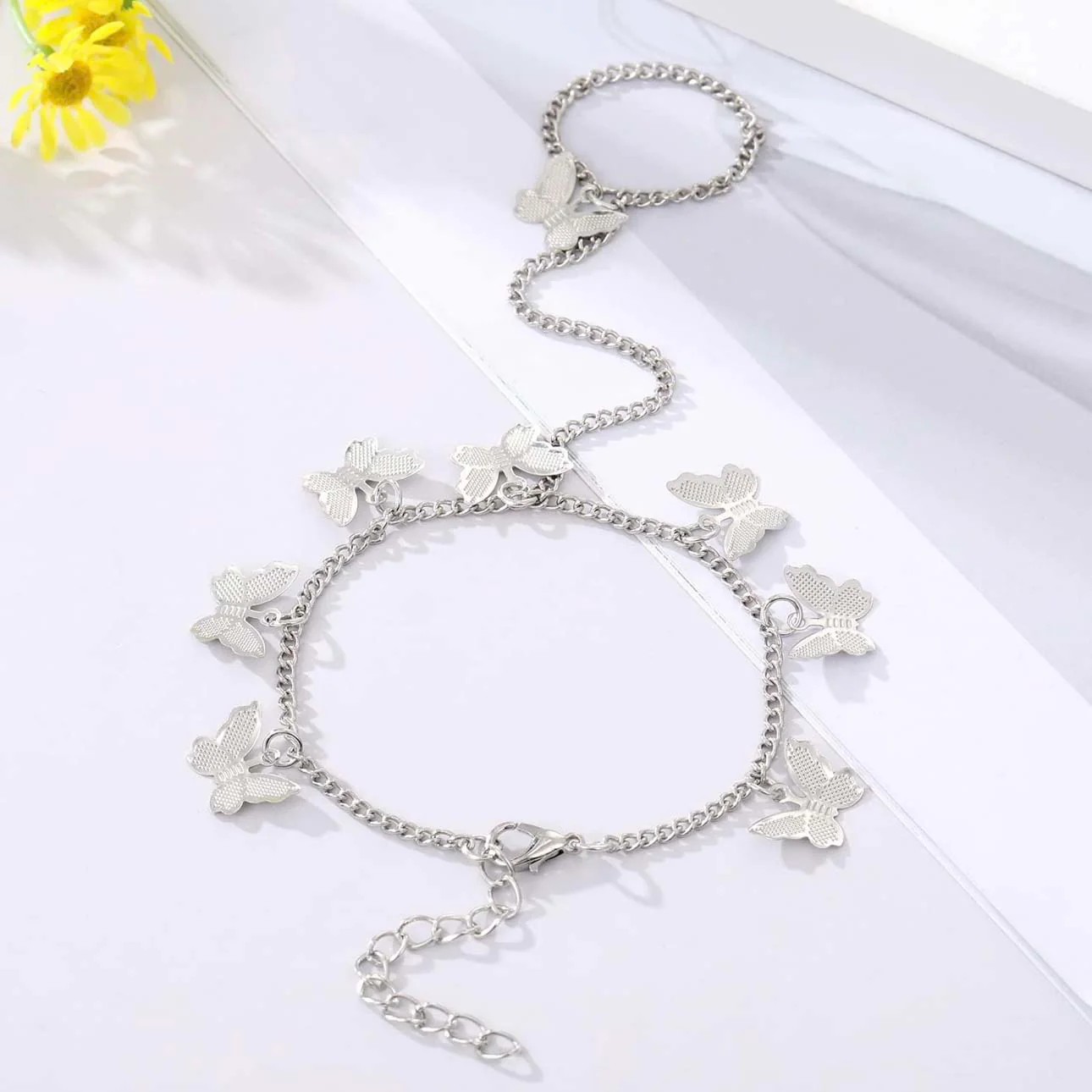 Butterflies Ring Cum Bracelet - Image 5