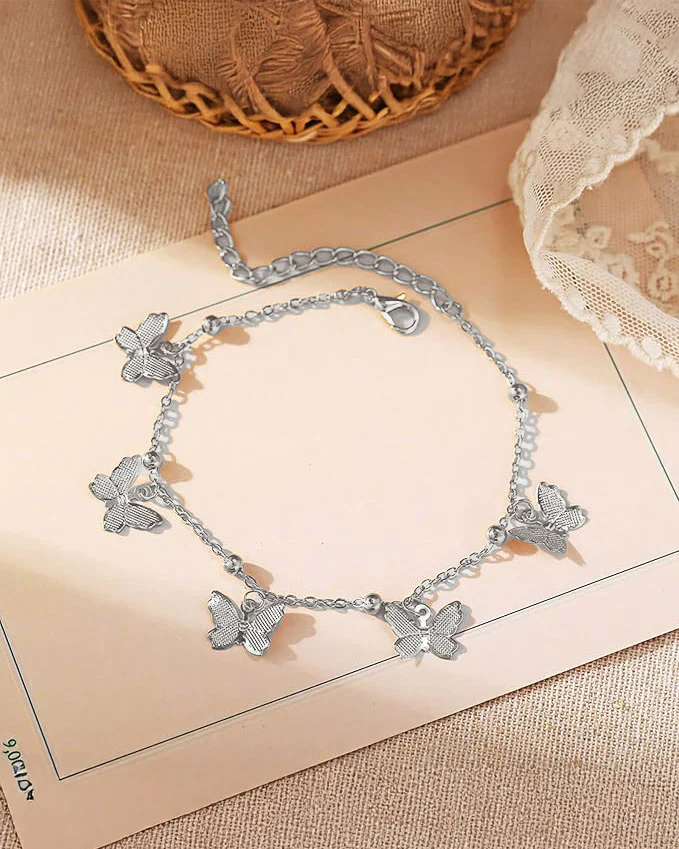 Butterfly Anklet (Silver) - Image 3