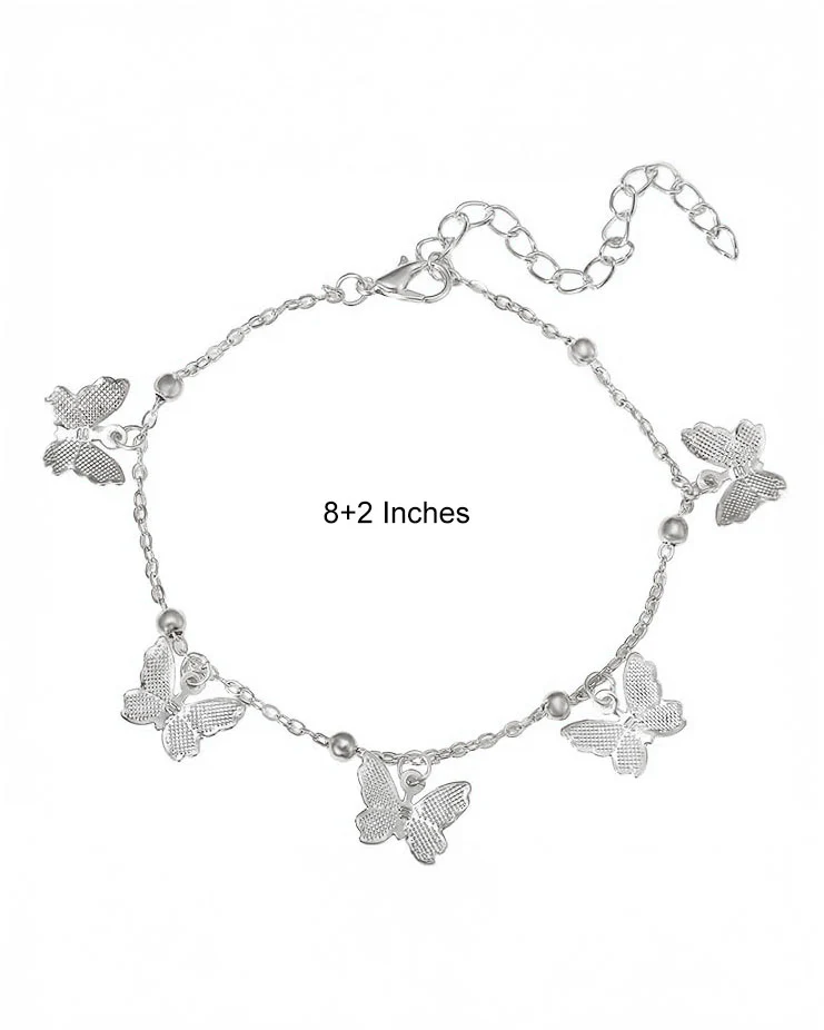 Butterfly Anklet (Silver) - Image 4