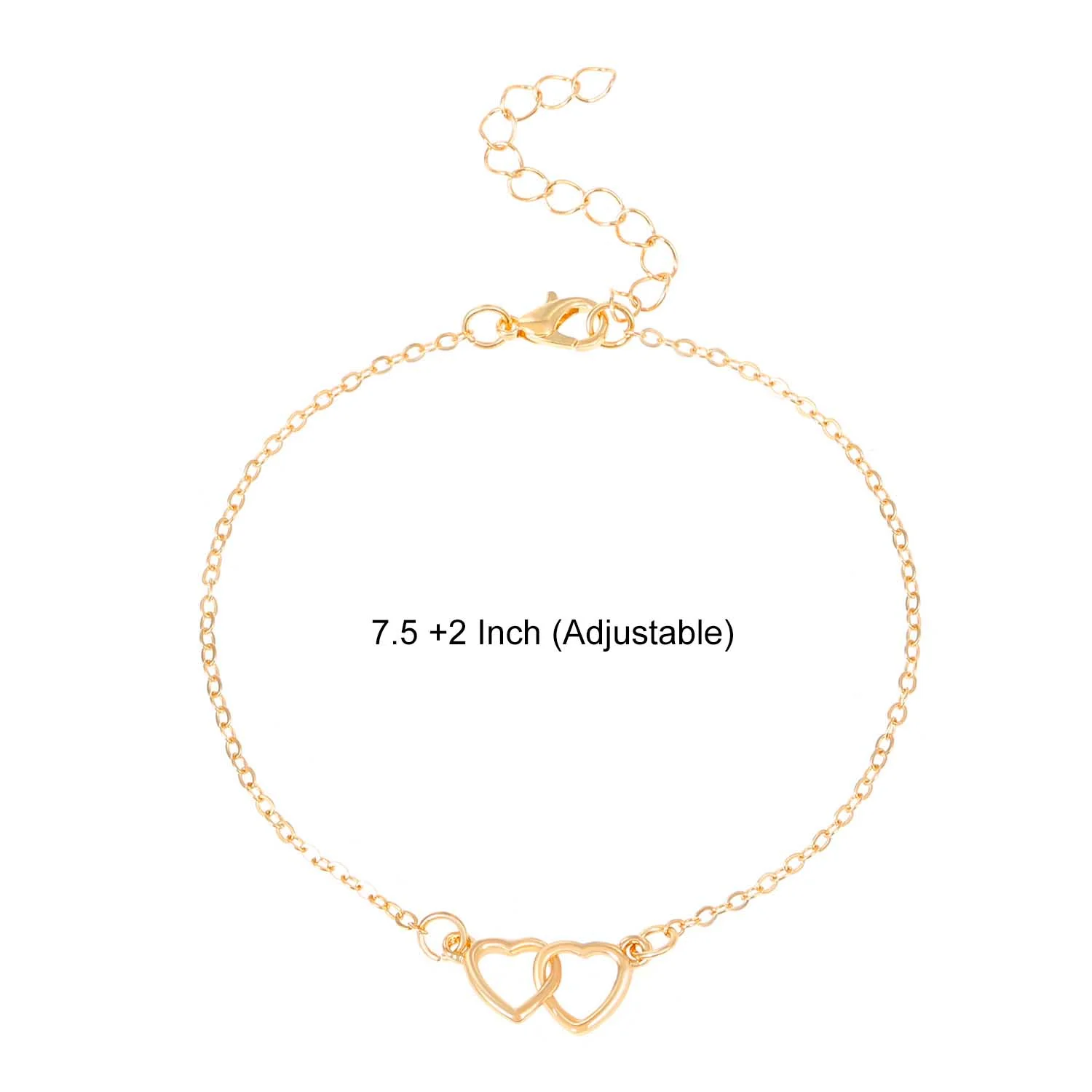 Double Heart Anklet - Image 3