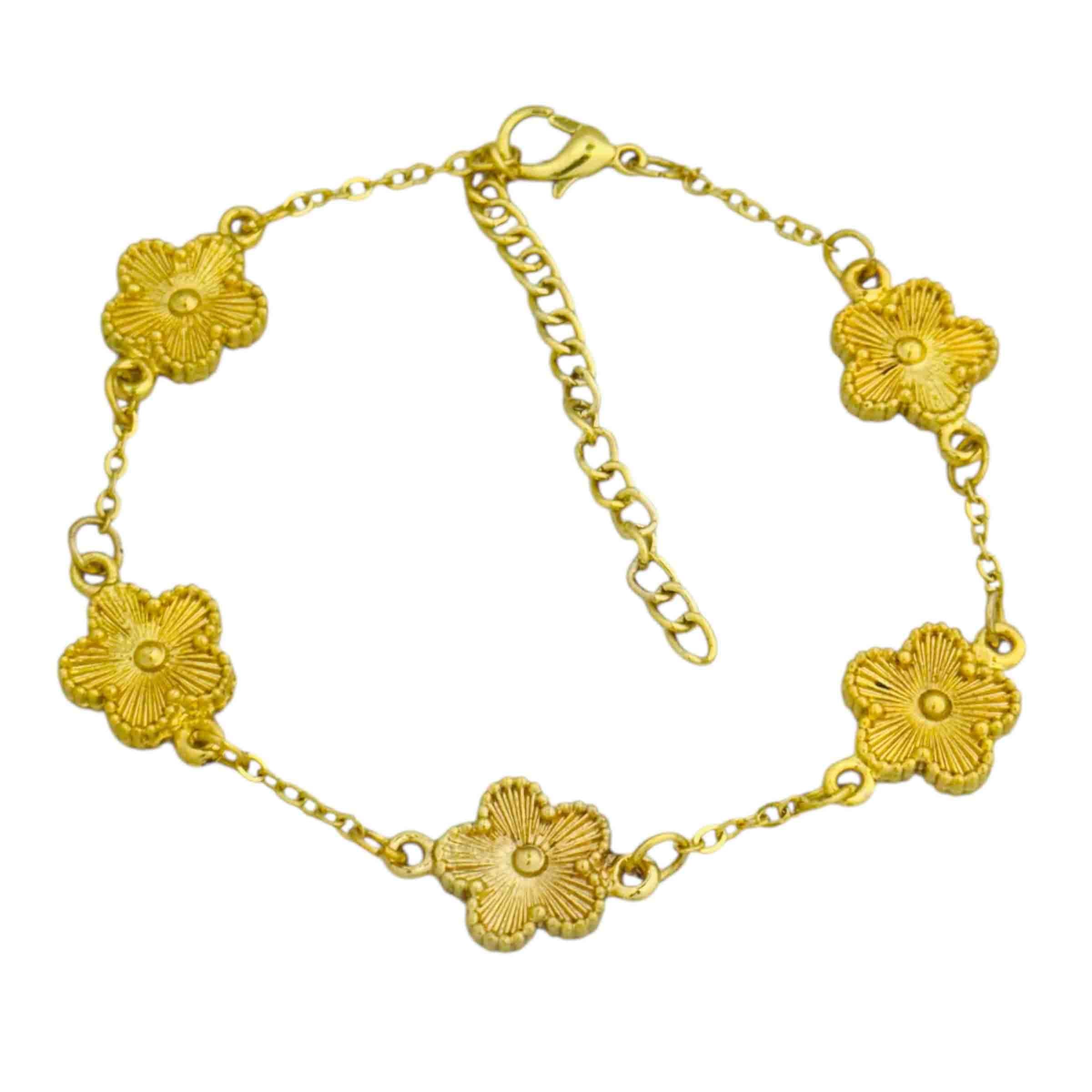 Gold Floral Bracelet - Image 3