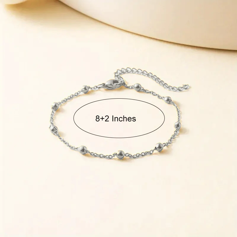 Silver Single Chain Anklet - Image 3